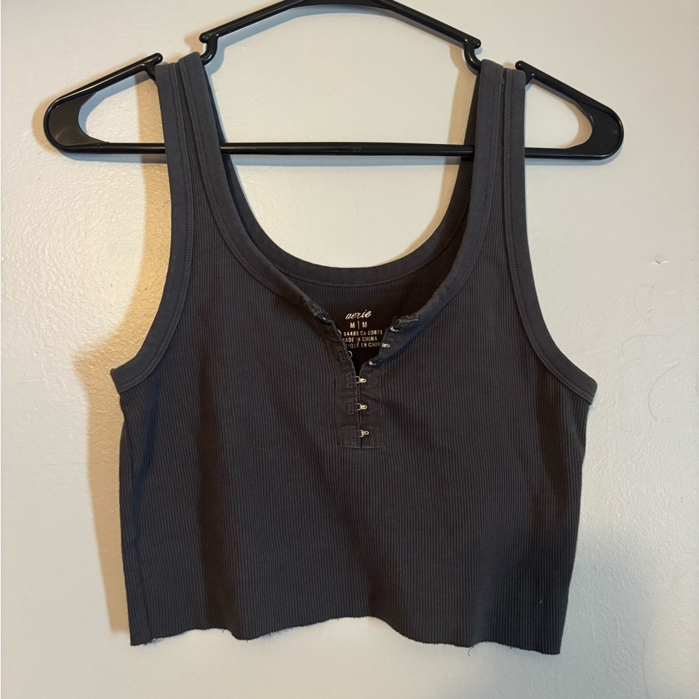 comfy crop top with hooks in front